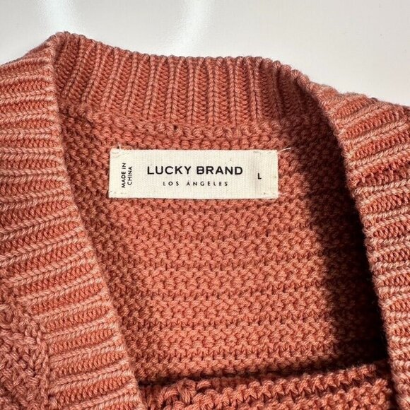 Lucky Brand Women's Knit Sleeveless Acid Wash Crop Top Large Cottage Core Fairy - Picture 3 of 7